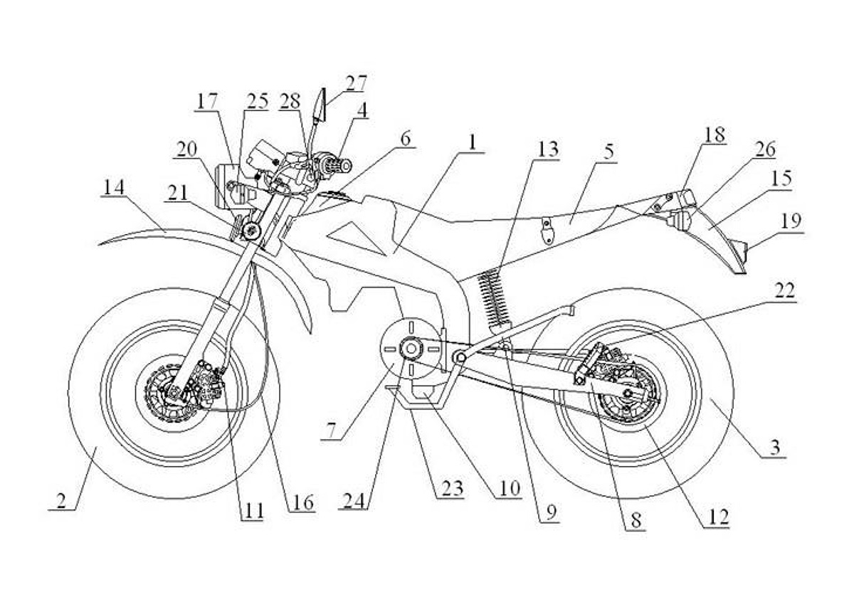 Utility model patent electric dirt bike motorcycle